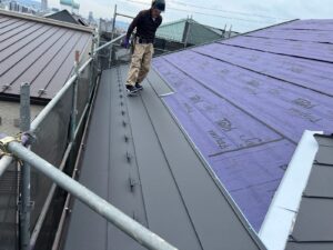 スーパーガルテクト施工中