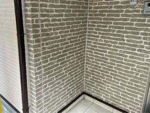 玄関前のグラデーション塗装完了