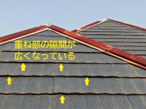 エコ・ウーノ重ね部の隙間